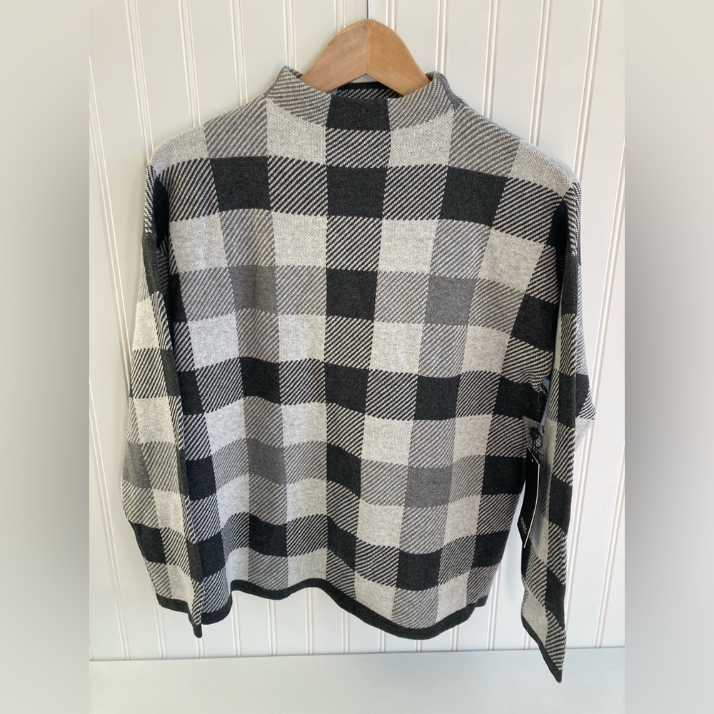 Jones New York Women's Mock Neck Long Sleeve Jacquard Sweater XS NWT